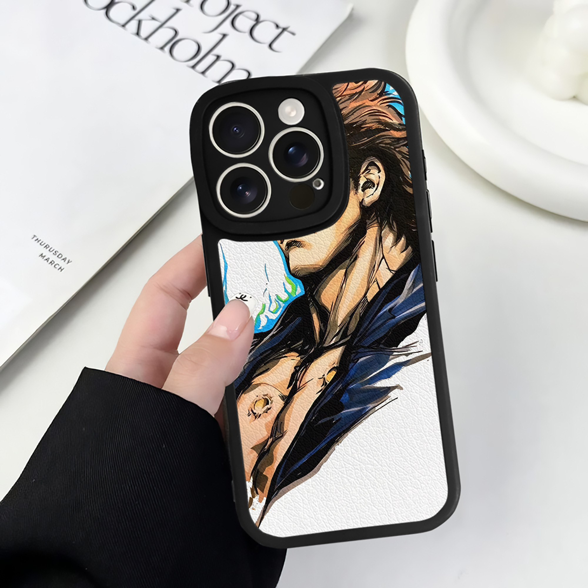 （画像用） 北斗の拳 Fist of the North Star 【iPhone 16シリーズ対応】シリコンスマホケース（レザー調） 材質：シリコン